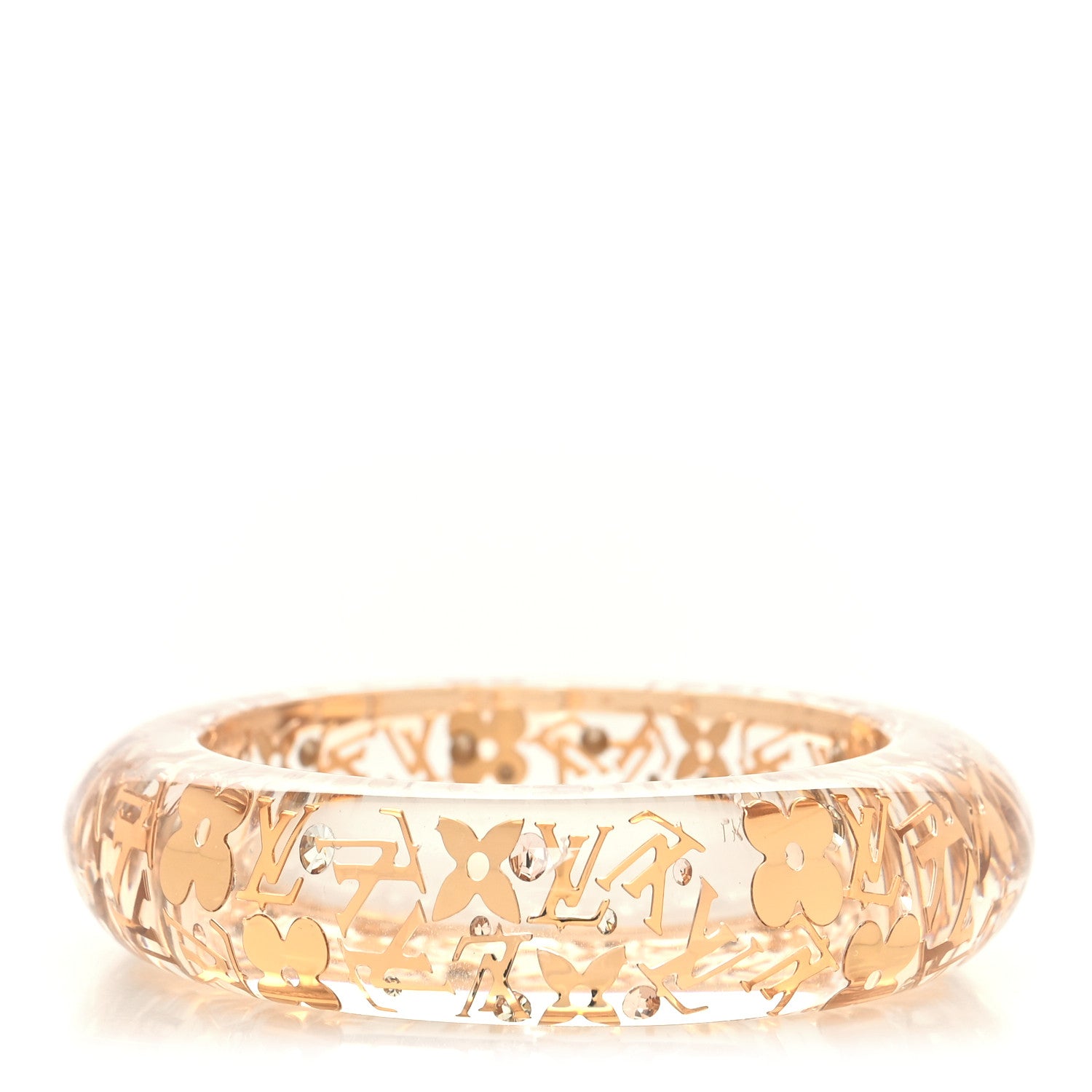 Louis Vuitton Resin Swarovski Medium Inclusion Bracelet GM Transparent 1 of 3