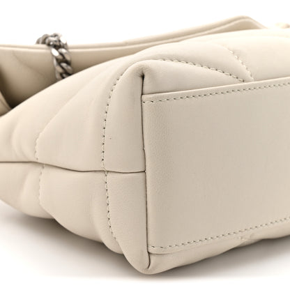 Saint Laurent Lambskin Quilted Toy Loulou Puffer Monogram Chain Satchel Crema Soft 10 of 12