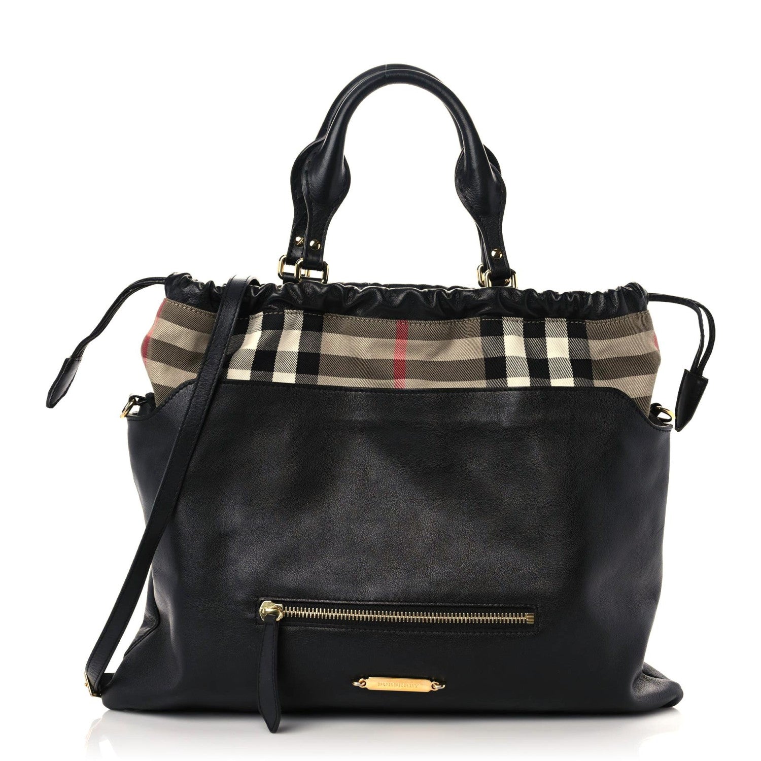 Burberry Calfskin House Check Big Crush Black 1 of 21