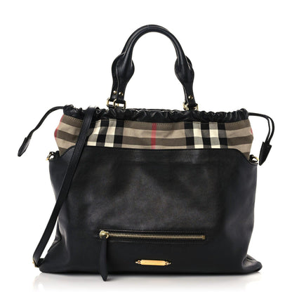 Burberry Calfskin House Check Big Crush Black 1 of 21