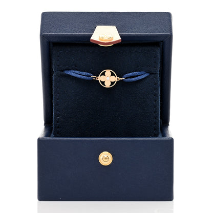 Louis Vuitton 18K Pink Gold Diamond Idylle Blossom Sun Cord Bracelet Blue 4 of 4
