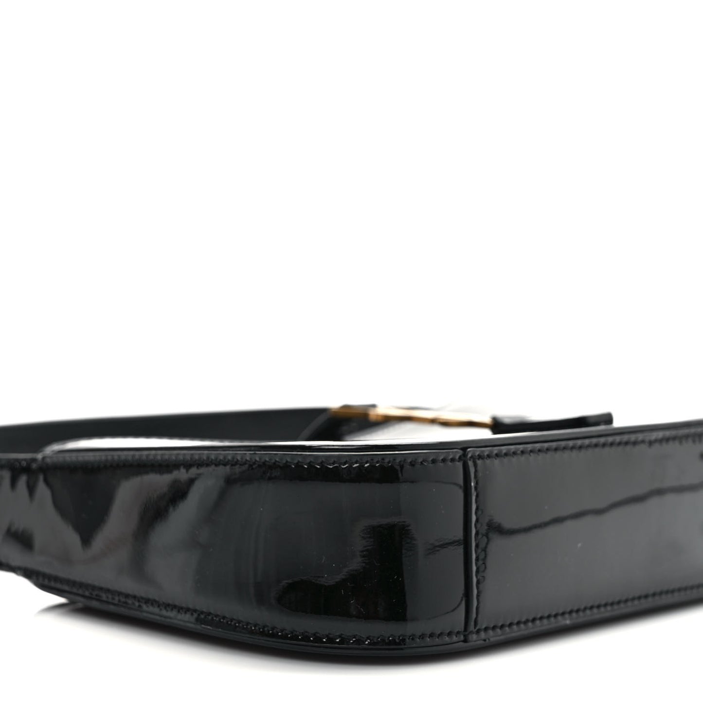 Patent Calfskin Le 5 A 7 Mini Hobo Black