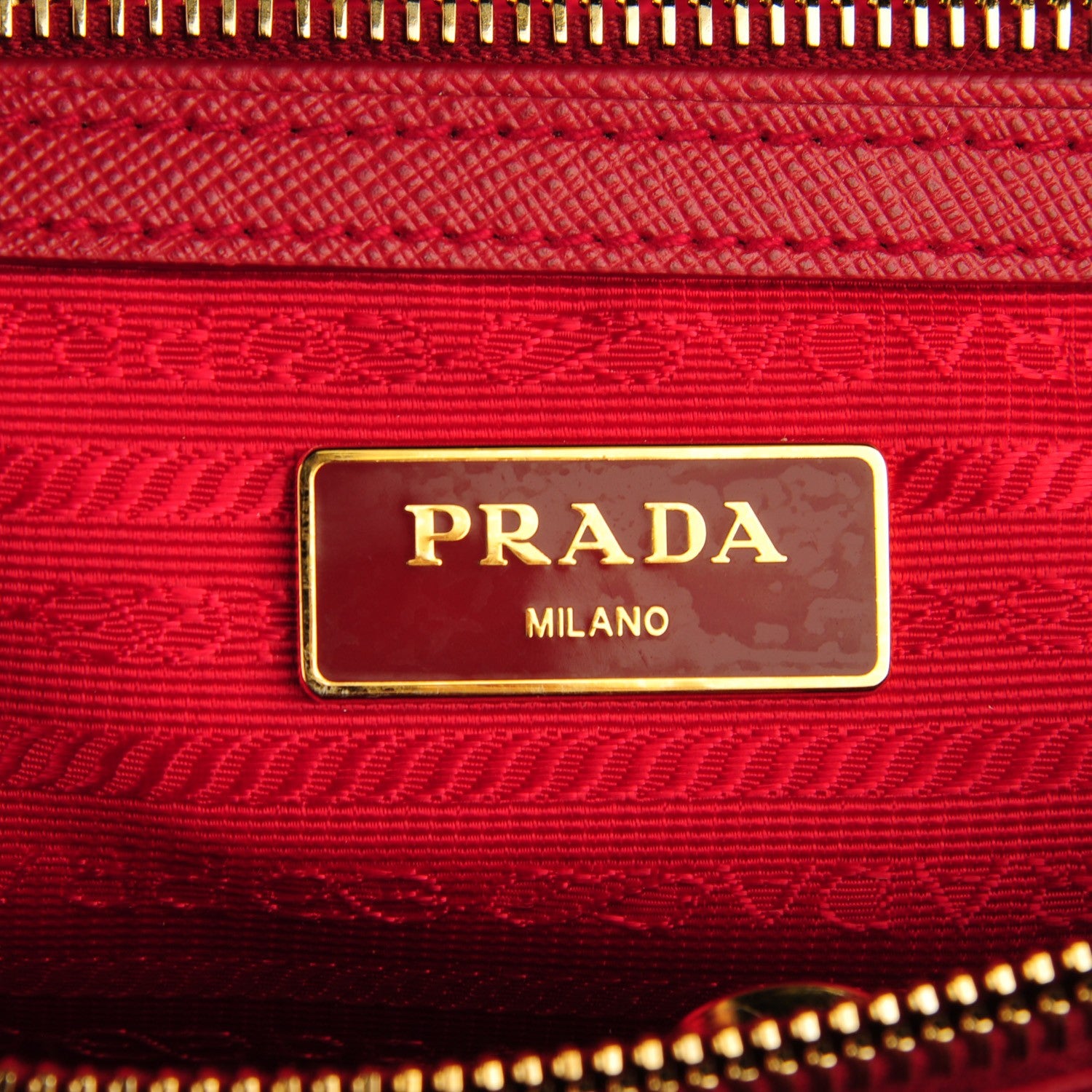 Prada Saffiano Lux Medium Tote Fuoco 5 of 9