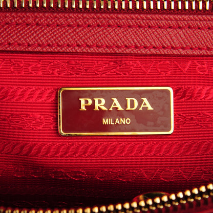 Prada Saffiano Lux Medium Tote Fuoco 5 of 9