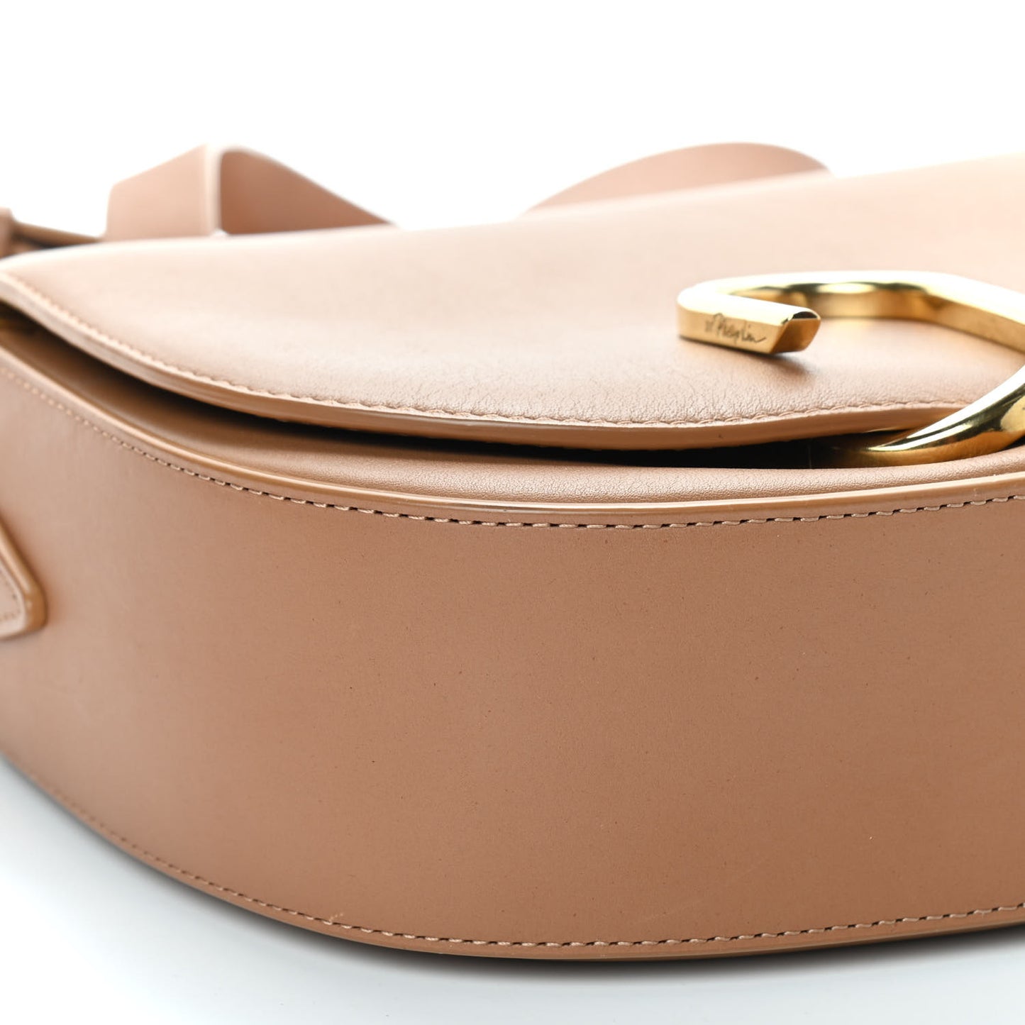 Calfskin Alix Saddle Crossbody Bag Camel