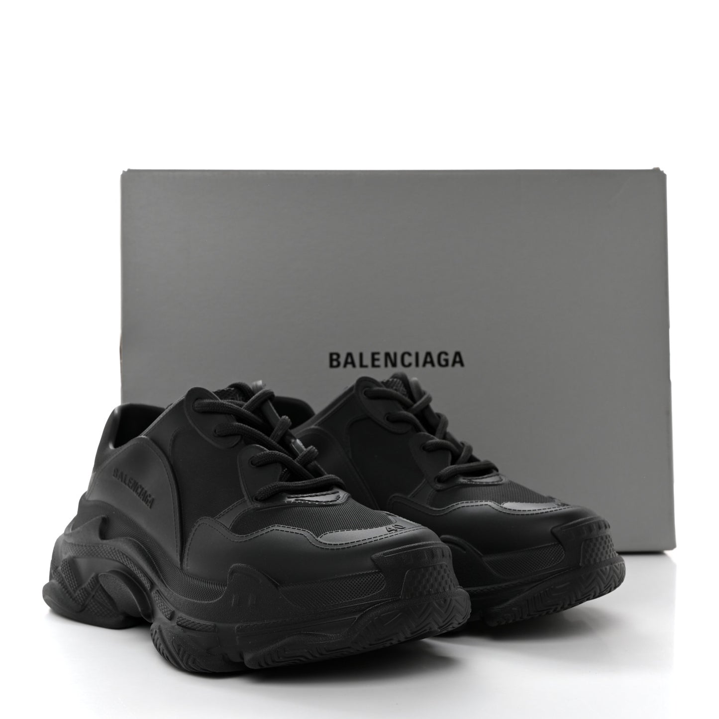 EVA Molded Mens Triple S Sneakers 40 Black