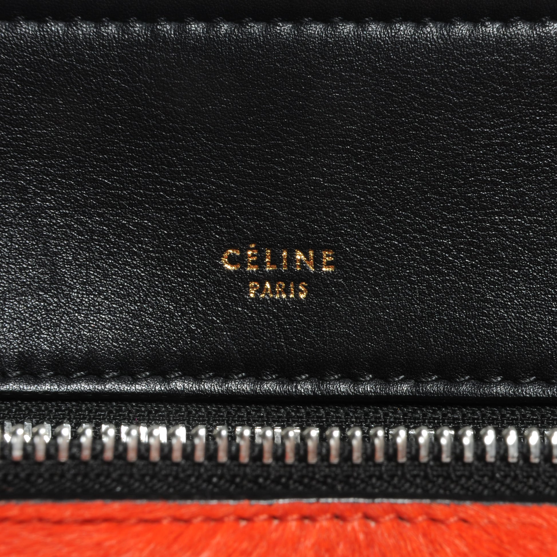 Celine Pony Hair Medium Edge Shoulder Bag Vermillion 6 of 8