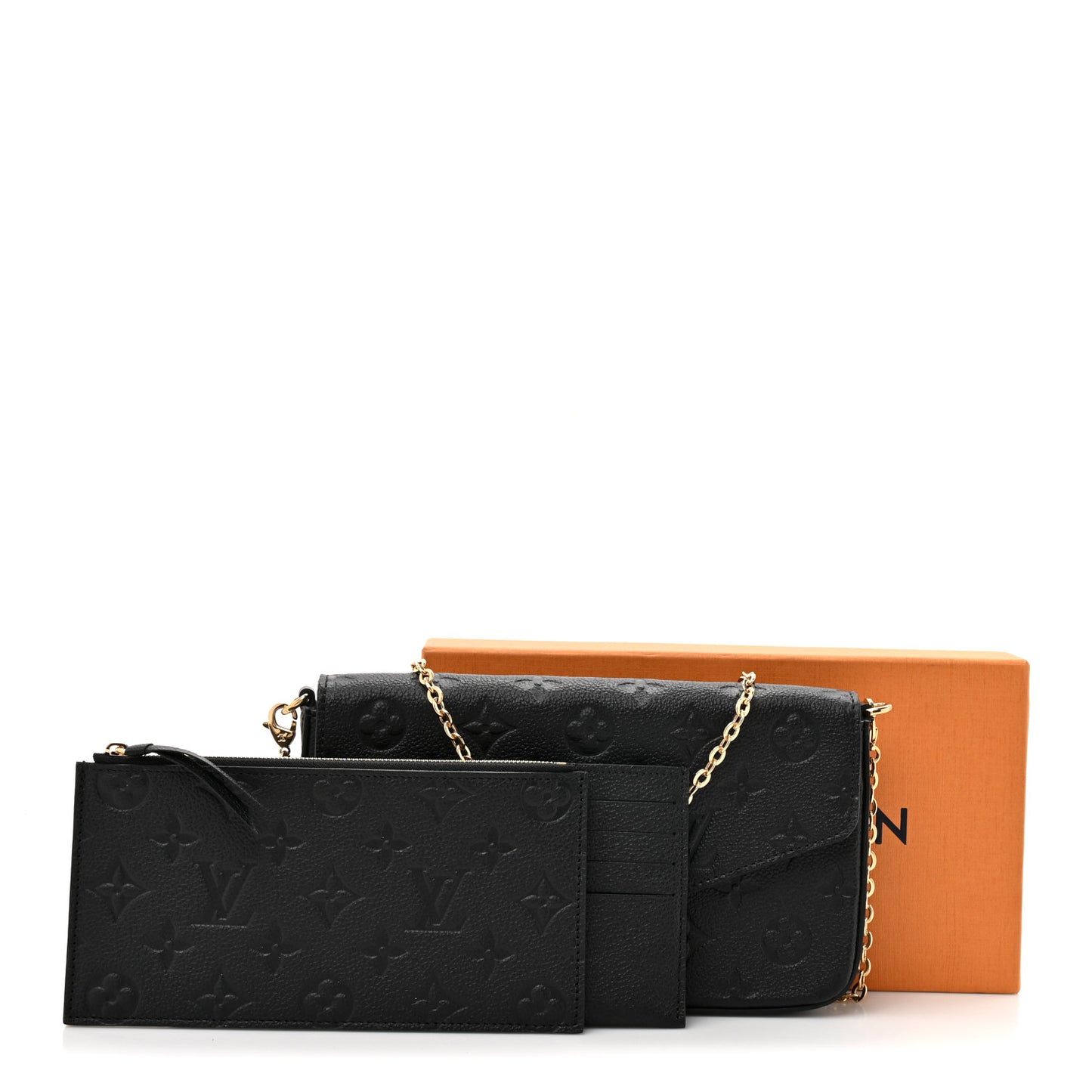 Empreinte Pochette Felicie Chain Wallet Black