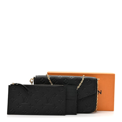 Louis Vuitton Empreinte Pochette Felicie Chain Wallet Black 13 of 13