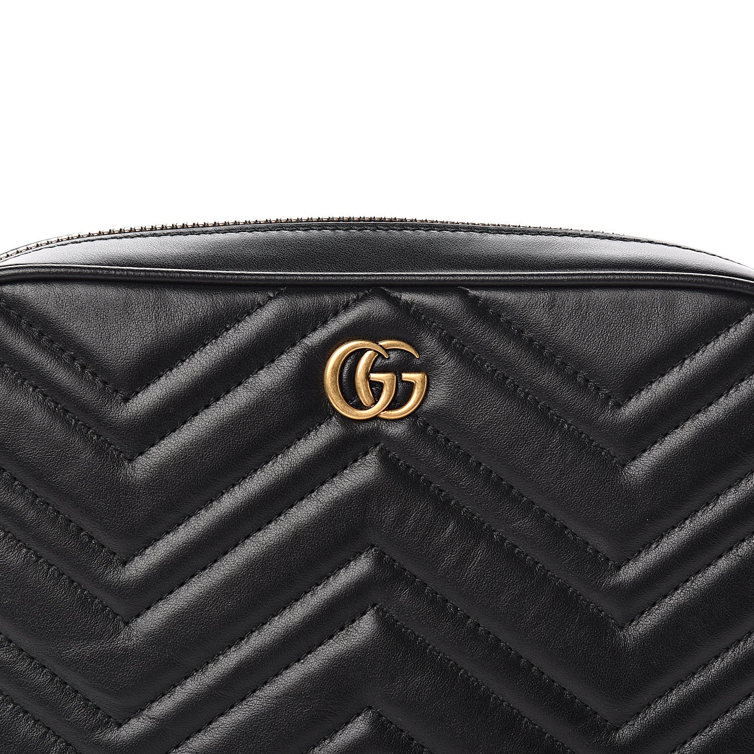 Gucci Calfskin Matelasse Mens GG Marmont Belt Bag 90 36 Black 9 of 9