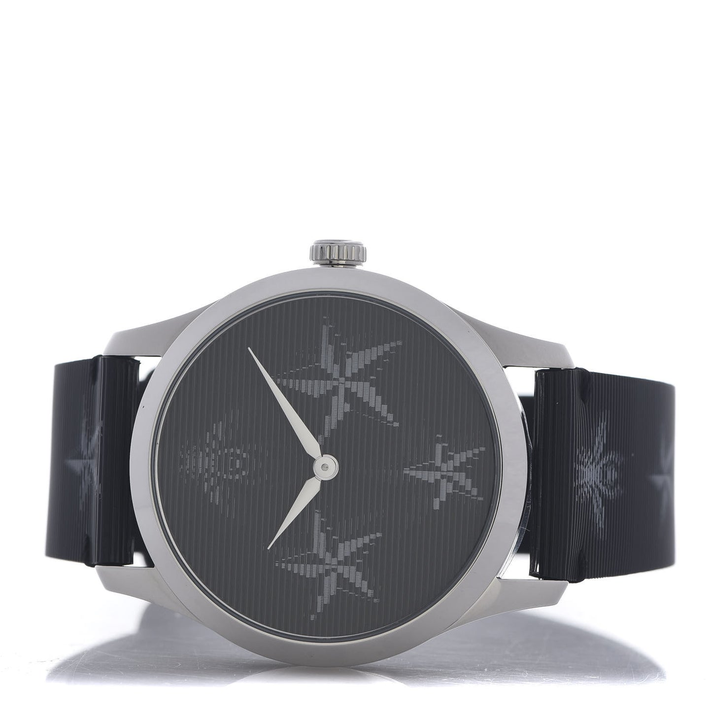 Stainless Steel Calfskin 38mm G-Timeless Bee Star Hologram Quartz Watch Black