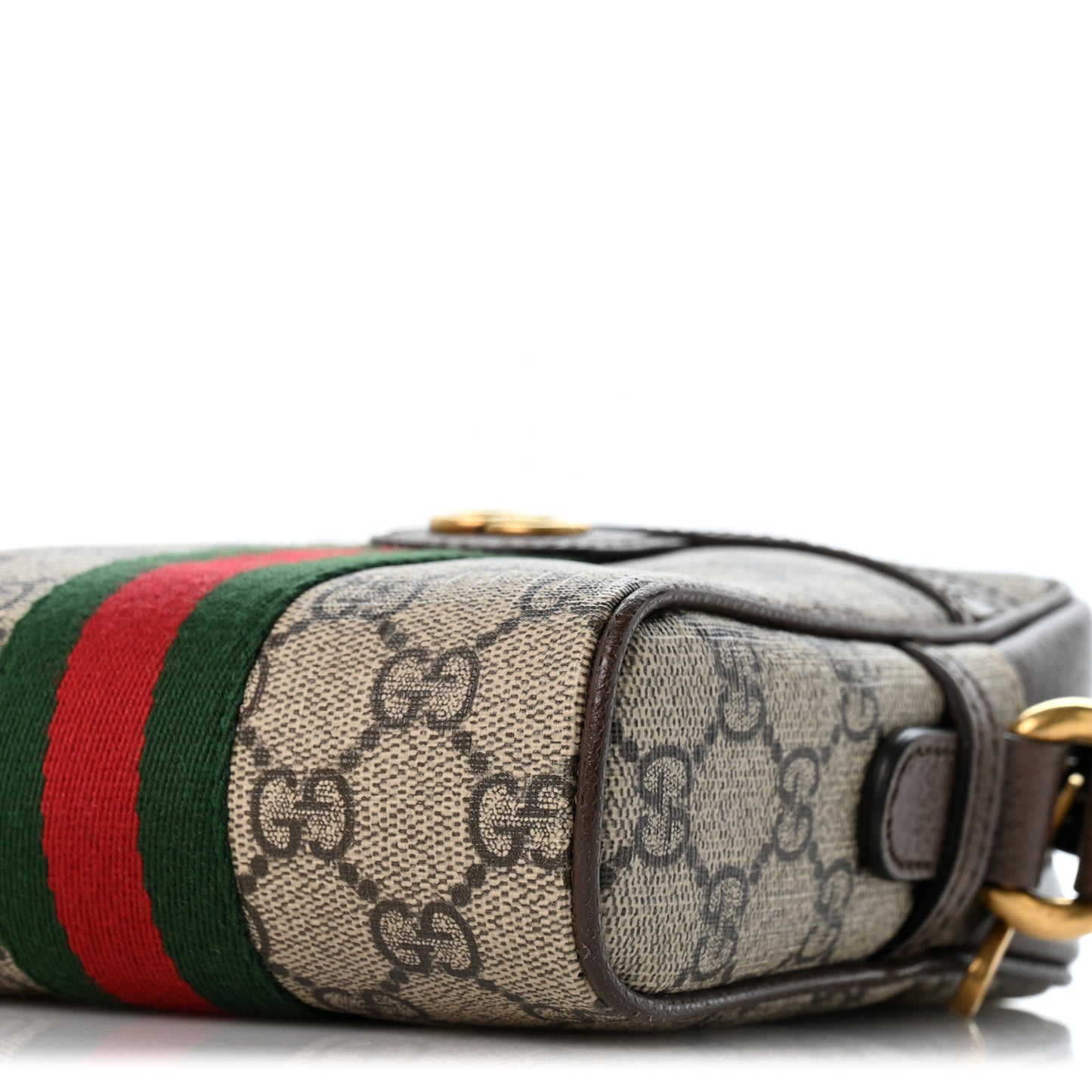 GG Supreme Monogram Web Mini Ophidia Messenger Brown