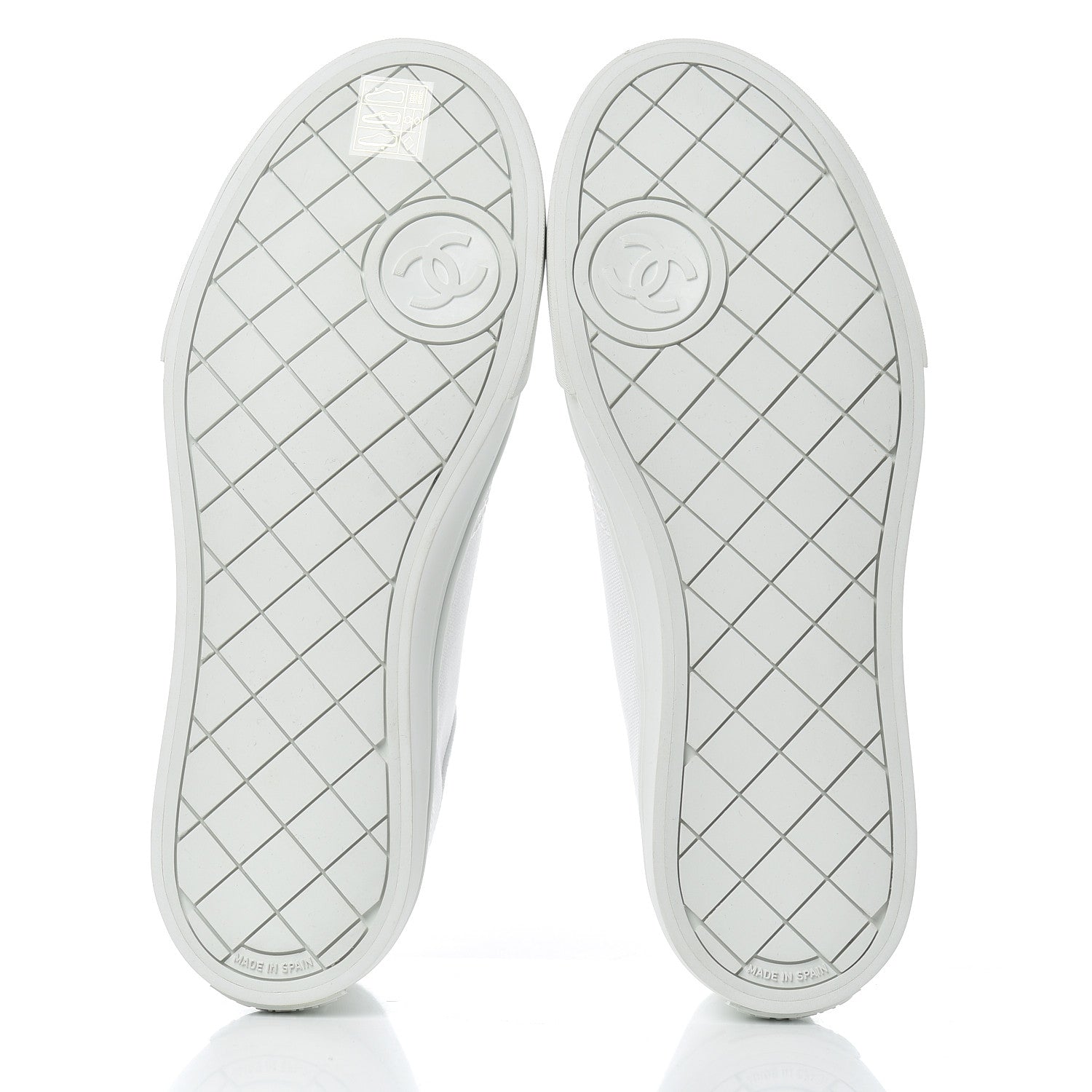Chanel Fabric Low Top Sneakers 39.5 White 5 of 13