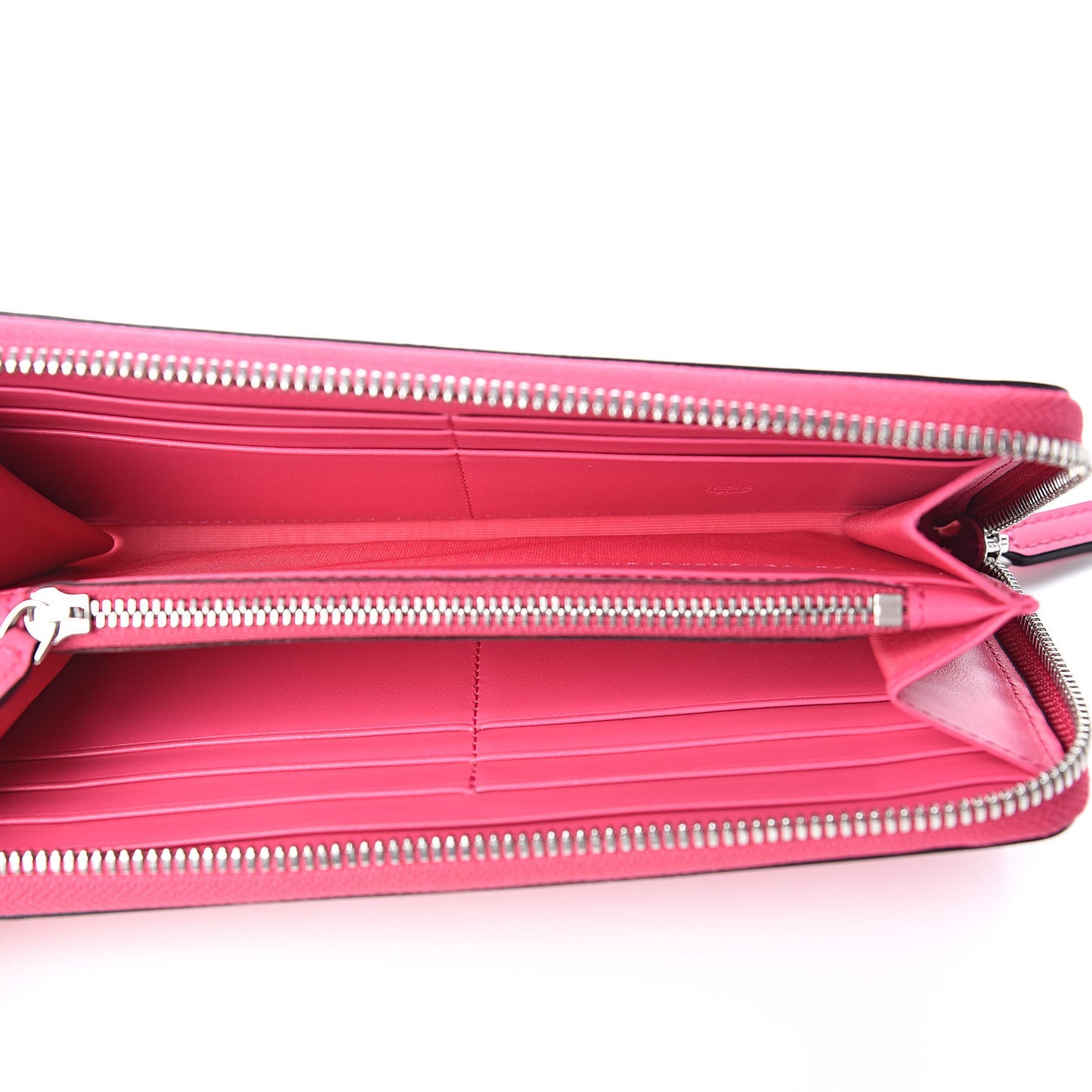 Coated Canvas Monogram Studded Zip Around Wallet Pink