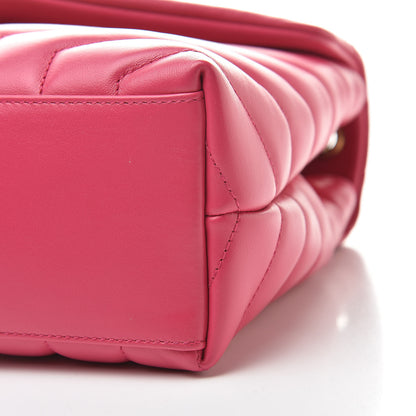 Saint Laurent Calfskin Y Quilted Monogram Small Loulou Chain Satchel Fresh Fuchsia 10 of 11