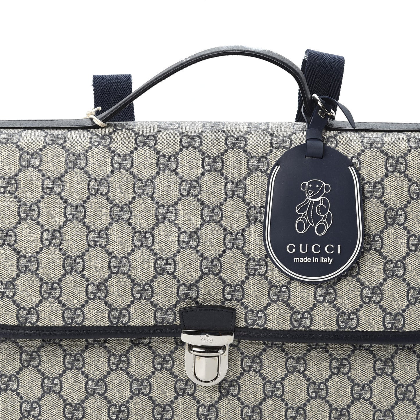 GG Supreme Monogram Children's School Backpack Navy