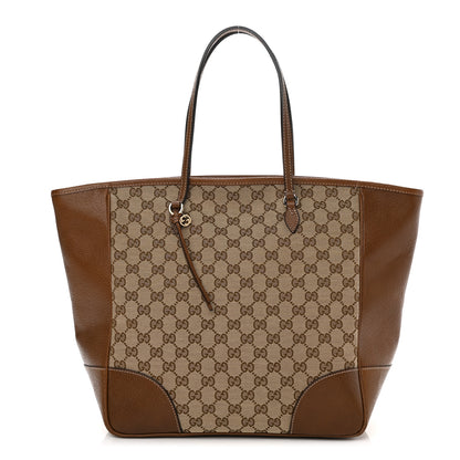 Gucci Monogram Medium Bree Zippered Tote Beige Tabacco 1 of 11