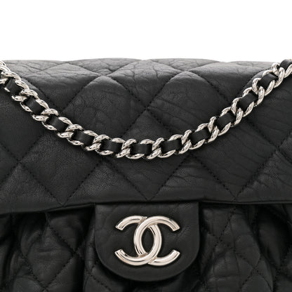 Chanel Washed Lambskin Quilted Medium Chain Around Messenger Black 8 of 11