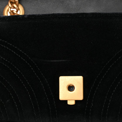 Gucci Velvet Matelasse Mini GG Marmont Shoulder Bag Black 13 of 15