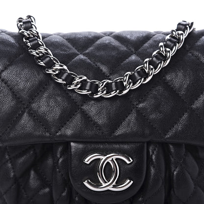 Chanel Washed Lambskin Quilted Mini Chain Around Flap Black 10 of 10