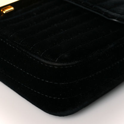 Tom Ford Velvet T Clasp Shoulder Bag Black 9 of 10