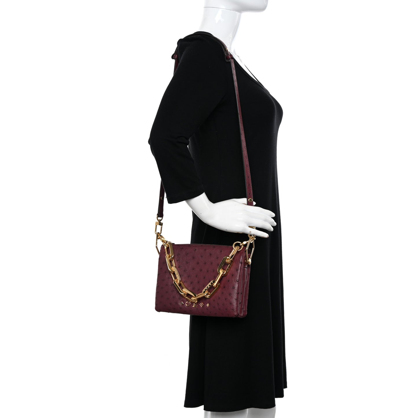 Ostrich Coussin BB Bordeaux
