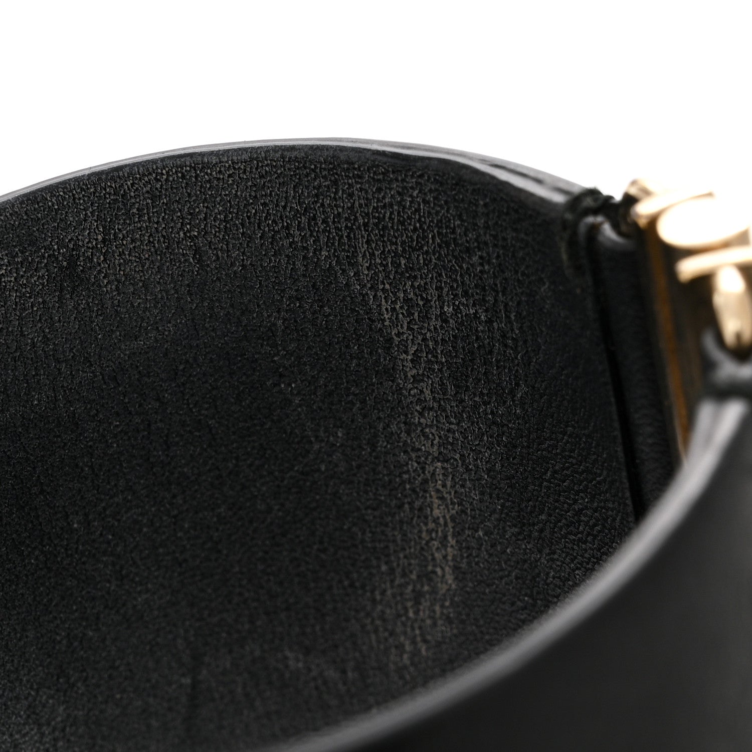 Chanel Calfskin CC Wide Cuff M Black Gold 5 of 6