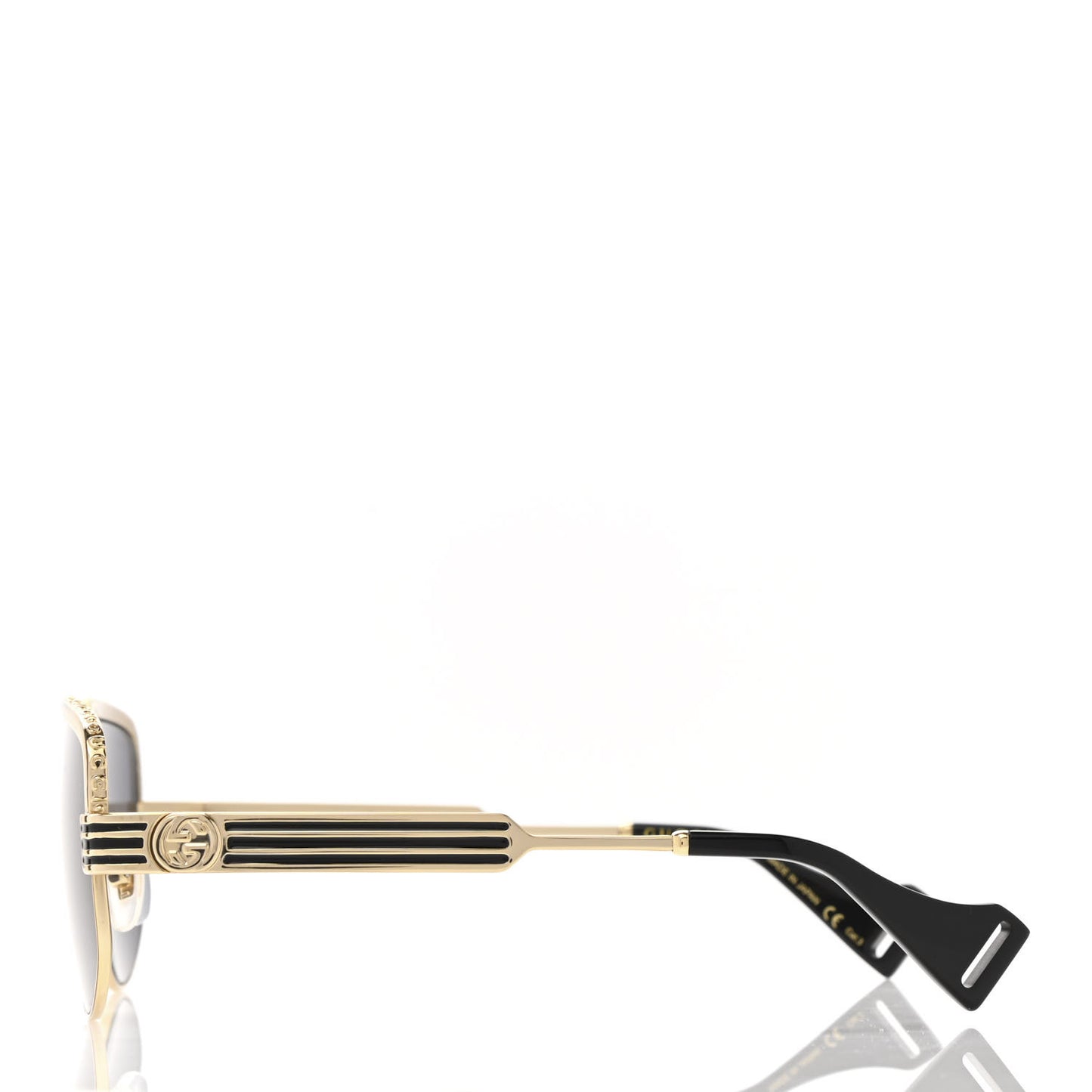 Squared Aviator Sunglasses GG0585S Gold Grey