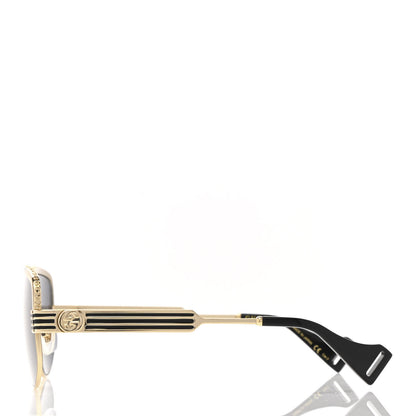 Gucci Squared Aviator Sunglasses GG0585S Gold Grey 3 of 10