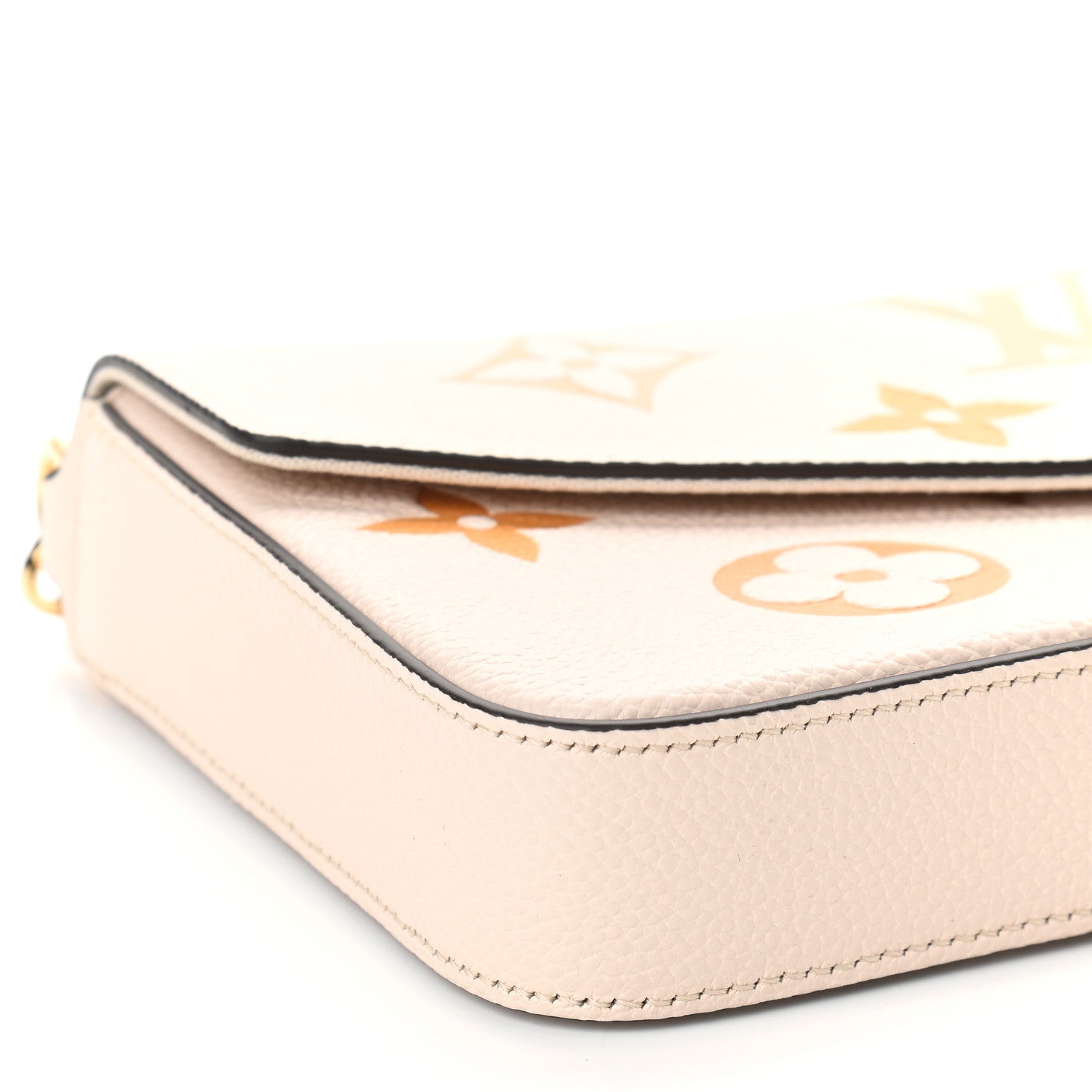 Louis Vuitton Empreinte Monogram Giant By The Pool Felicie Pochette Chain Wallet Cream Saffron 8 of 9