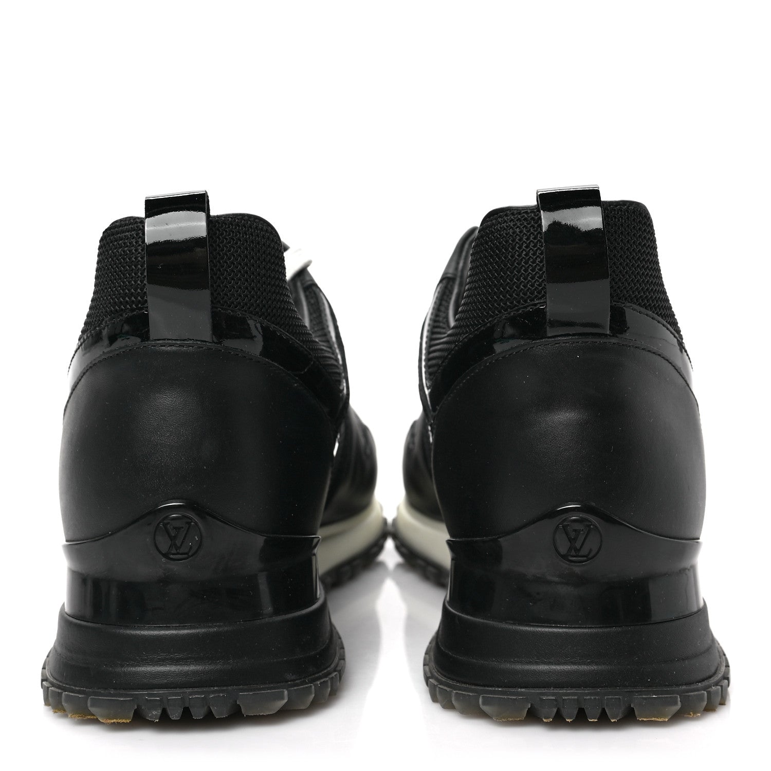 Louis Vuitton Calfskin Monogram Run Away Sneakers 38 Black 5 of 8