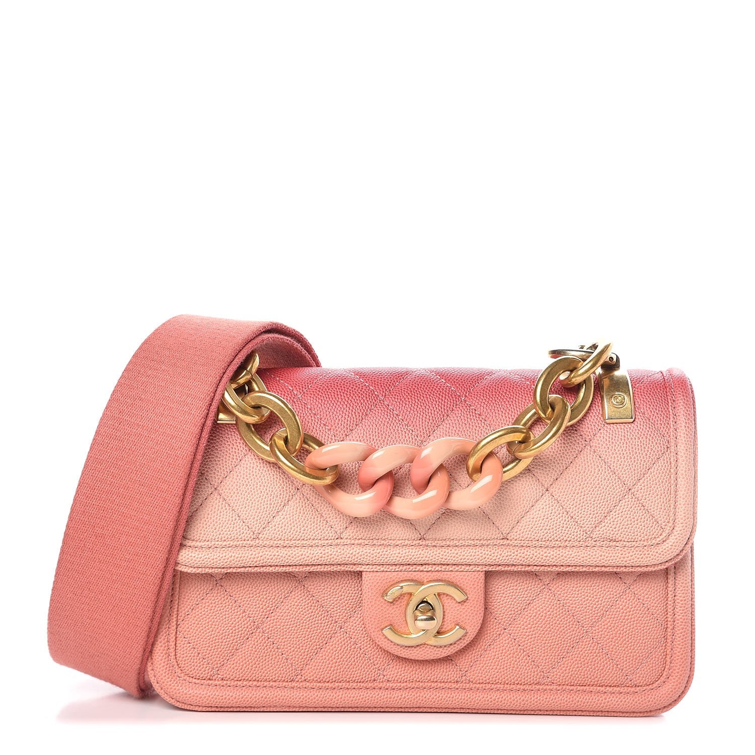 Chanel Caviar Quilted Small Sunset On The Sea Flap Coral 1 of 7