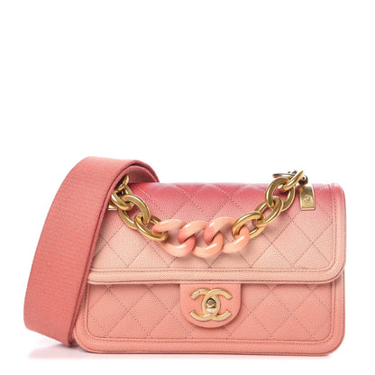 Chanel Caviar Quilted Small Sunset On The Sea Flap Coral 1 of 7