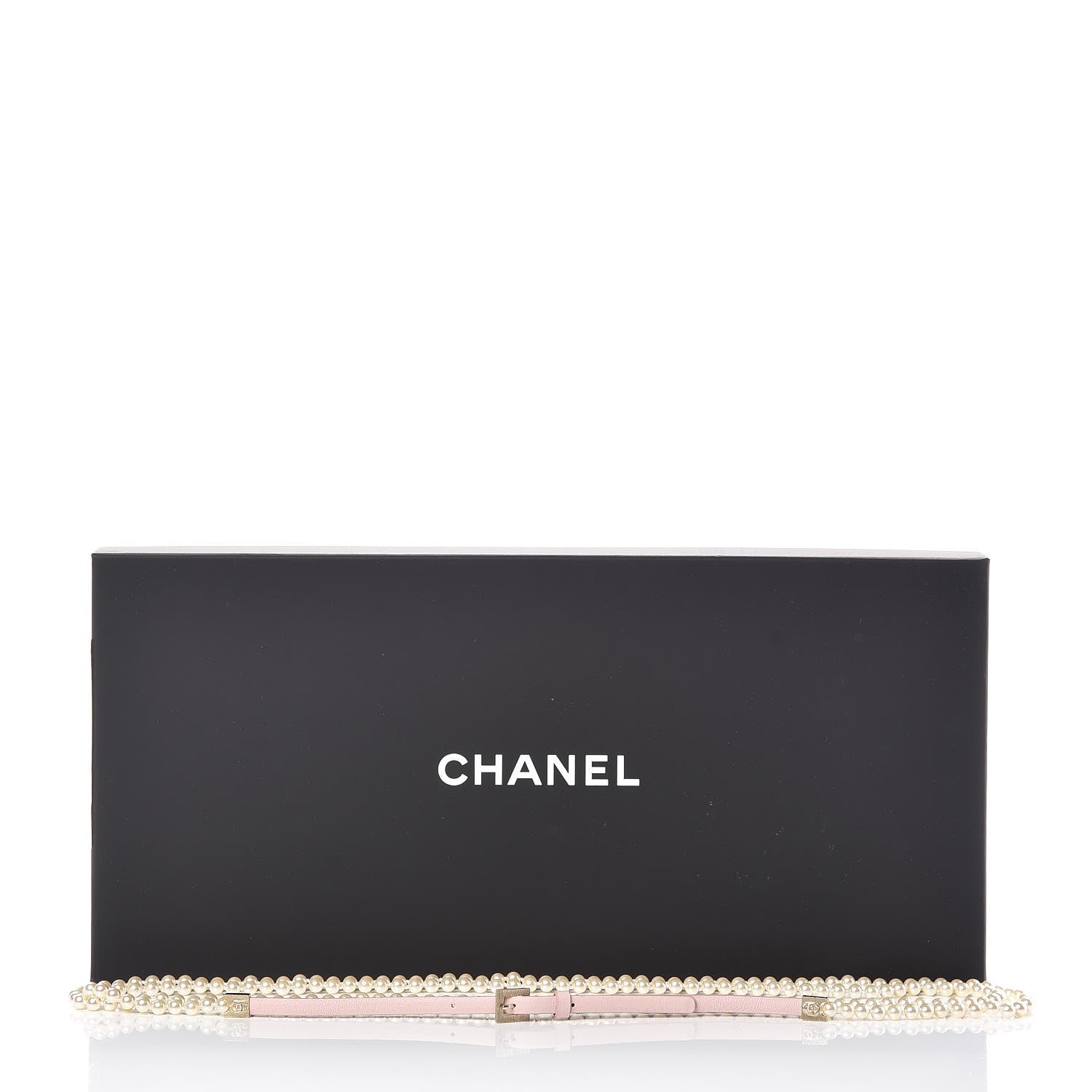 Chanel Pearl Lambskin CC Double Strand Belt 85 34 Pink 8 of 8
