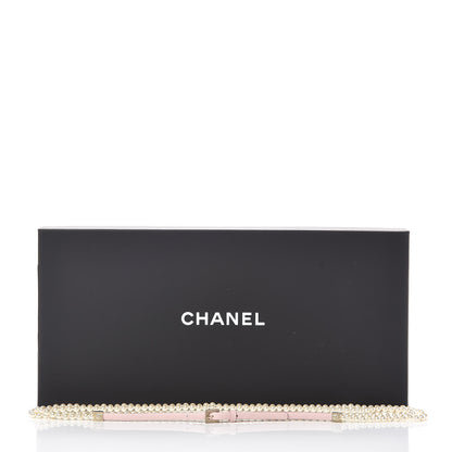 Chanel Pearl Lambskin CC Double Strand Belt 85 34 Pink 8 of 8