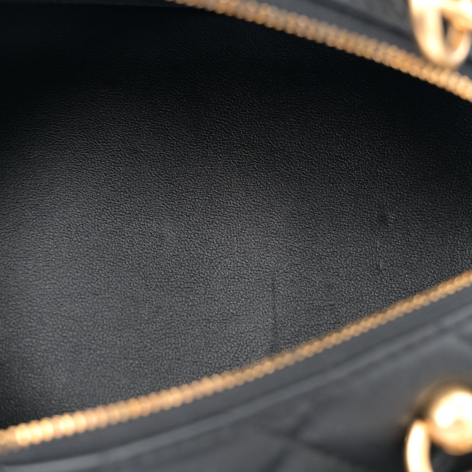 Chanel Calfskin Quilted Square Top Handle Vanity Case Black 5 of 11