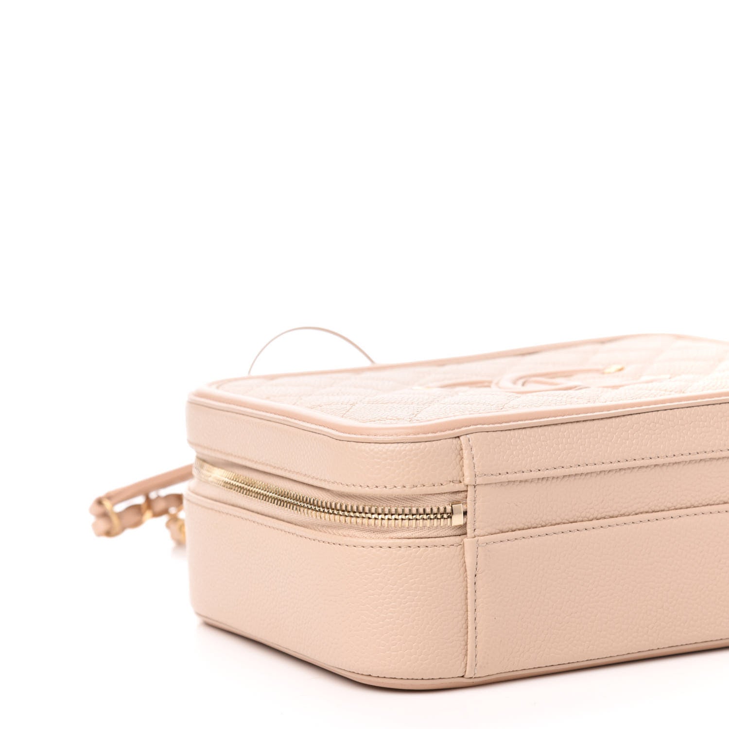 Chanel Caviar Quilted Medium CC Filigree Vanity Case Beige 7 of 10