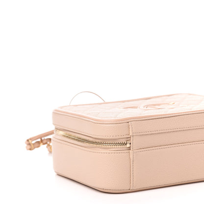 Chanel Caviar Quilted Medium CC Filigree Vanity Case Beige 7 of 10