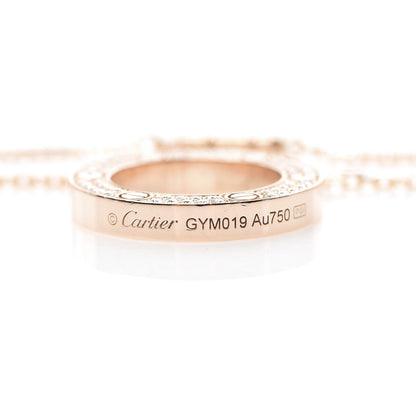 Cartier 18K Pink Gold Diamond LOVE Paved Necklace 6 of 6