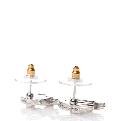 Chanel Crystal CC Earrings Gold 3 of 4