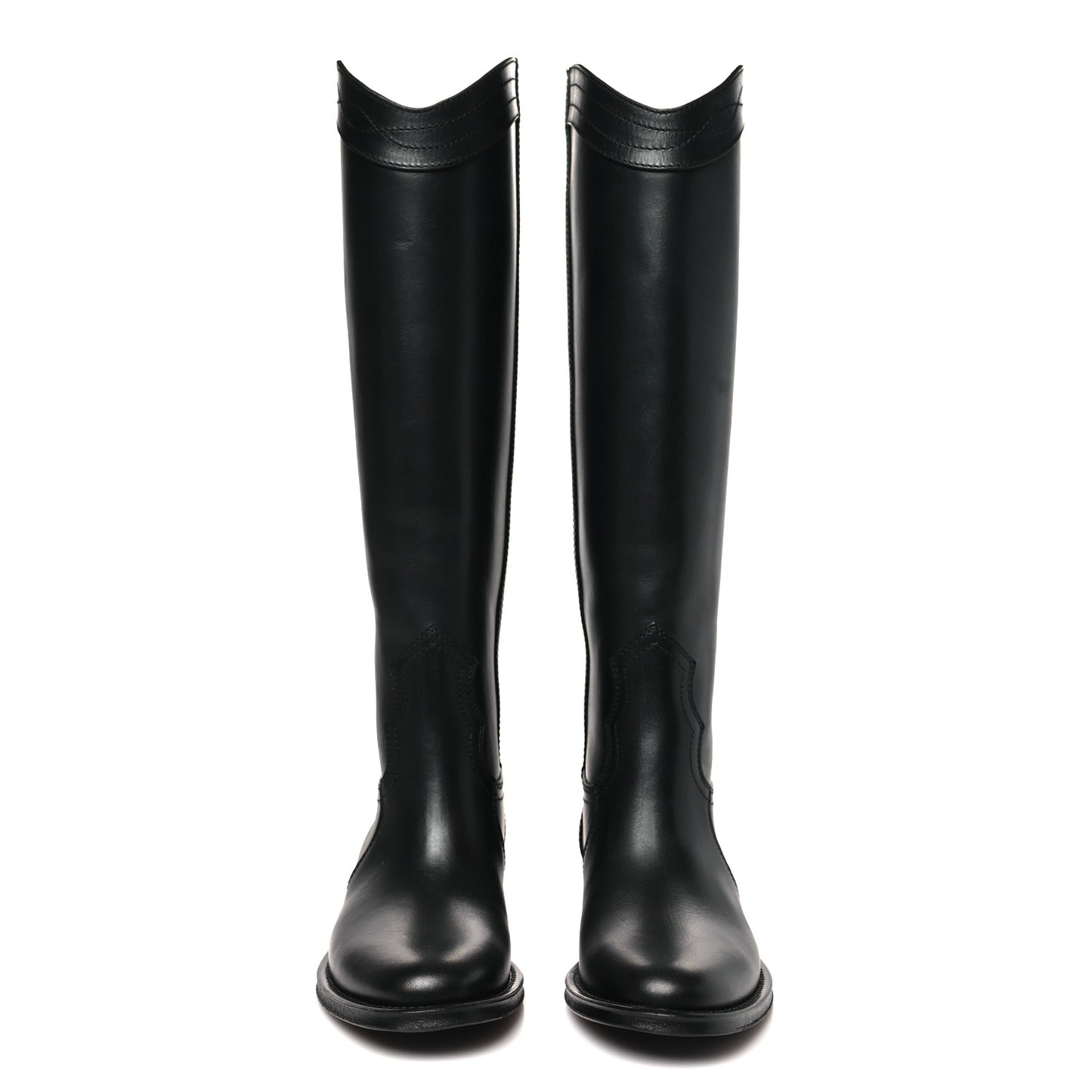 Calfskin Kate 30 Western Knee High Boots 37 Black