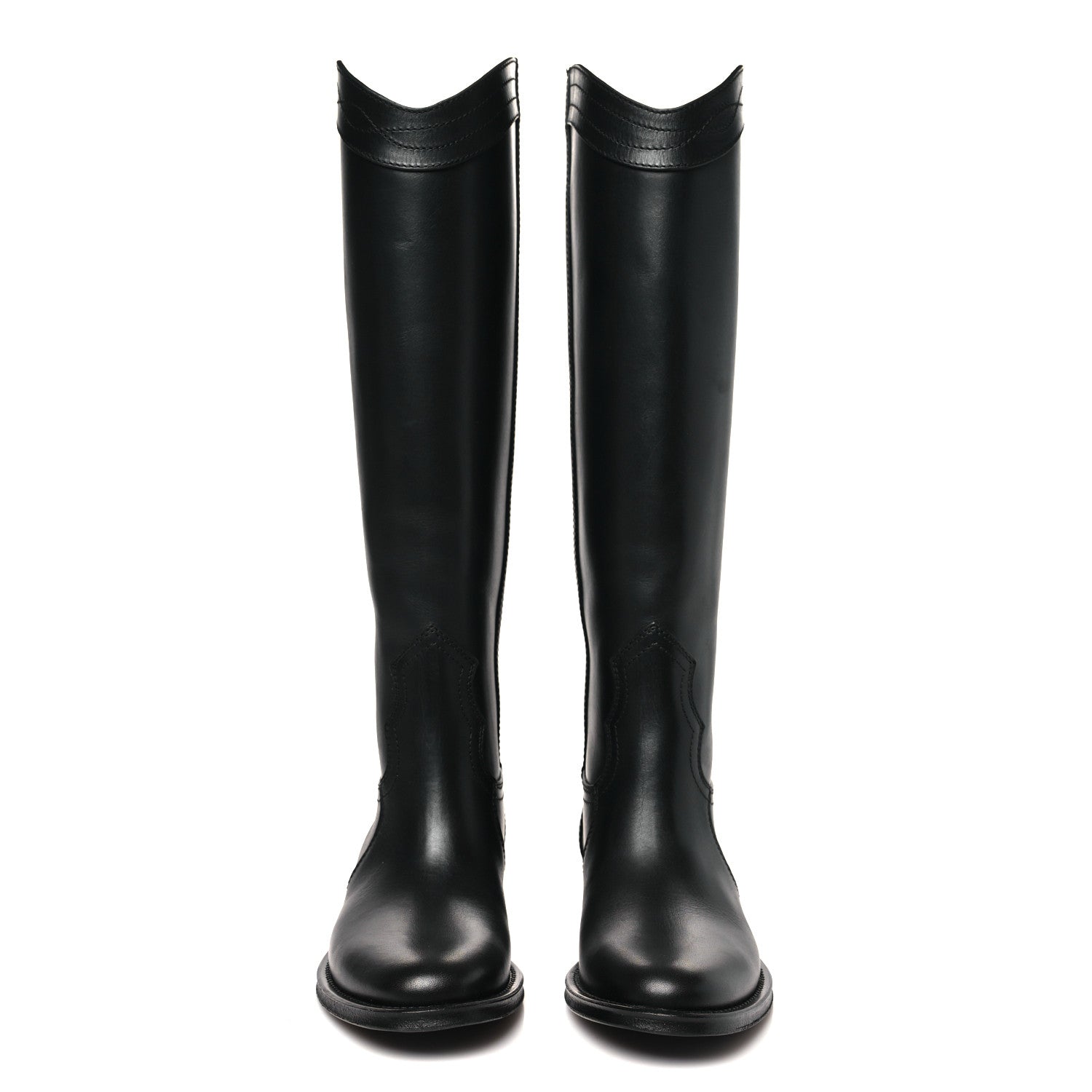 Saint Laurent Calfskin Kate 30 Western Knee High Boots 37 Black 2 of 8