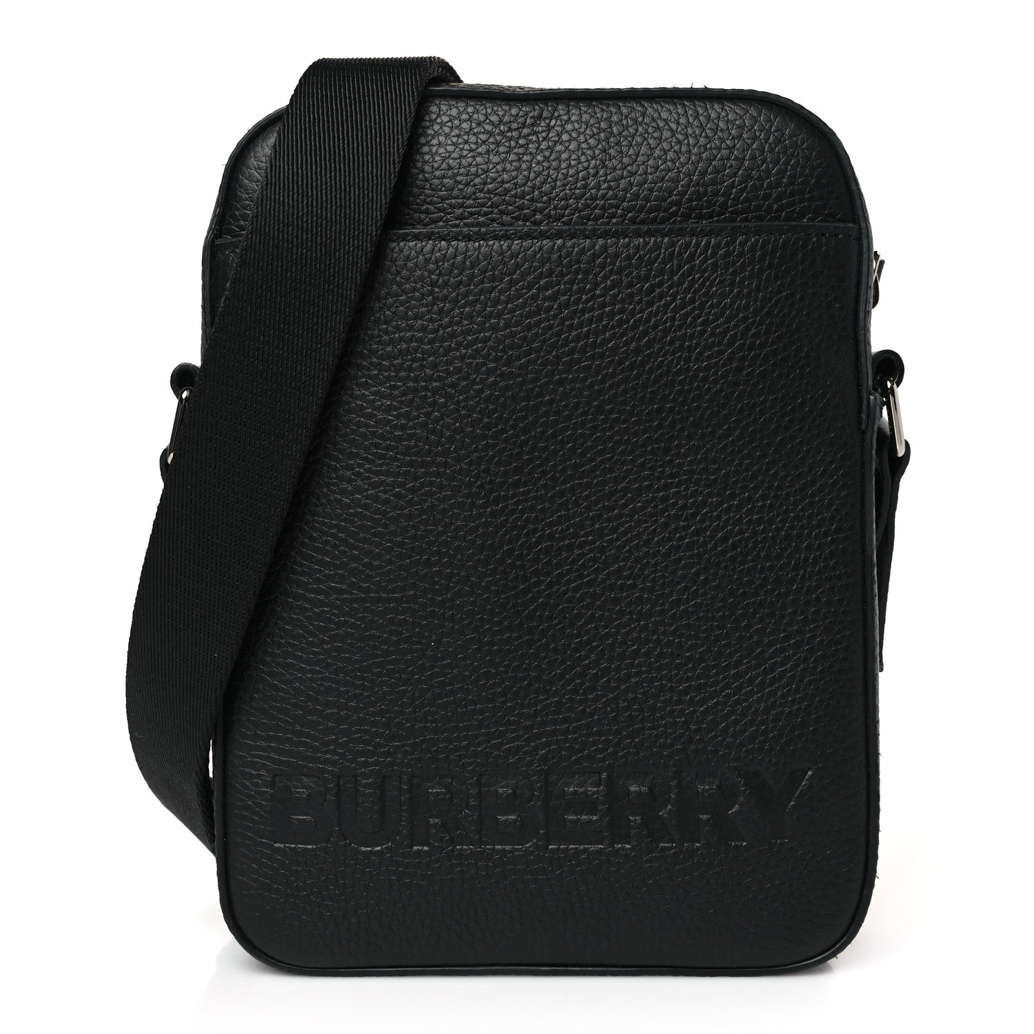 Burberry Pebbled Calfskin Logo Embossed Thornton Messenger Bag 1 of 8