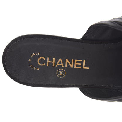 Chanel Satin Bow Mules 40.5 Black 6 of 10