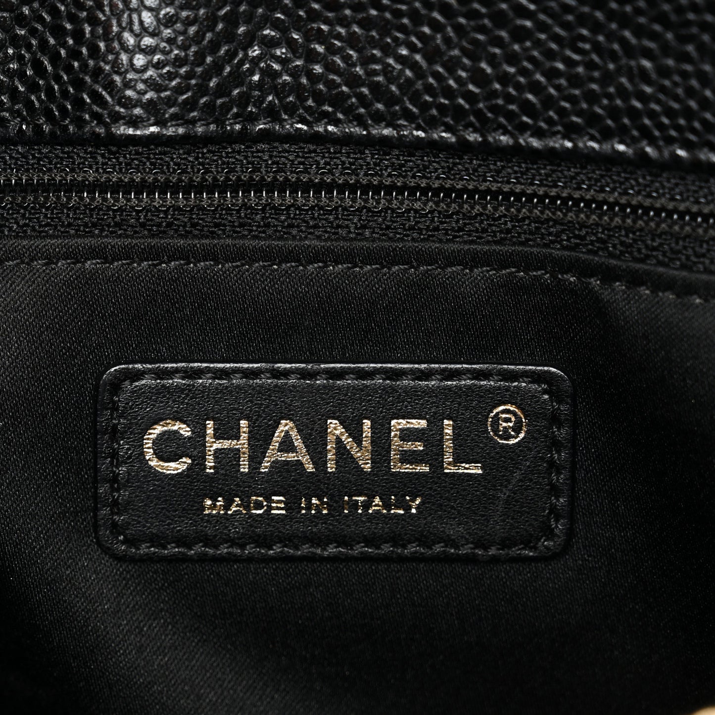 Caviar Quilted Grand Shopping Tote GST Black