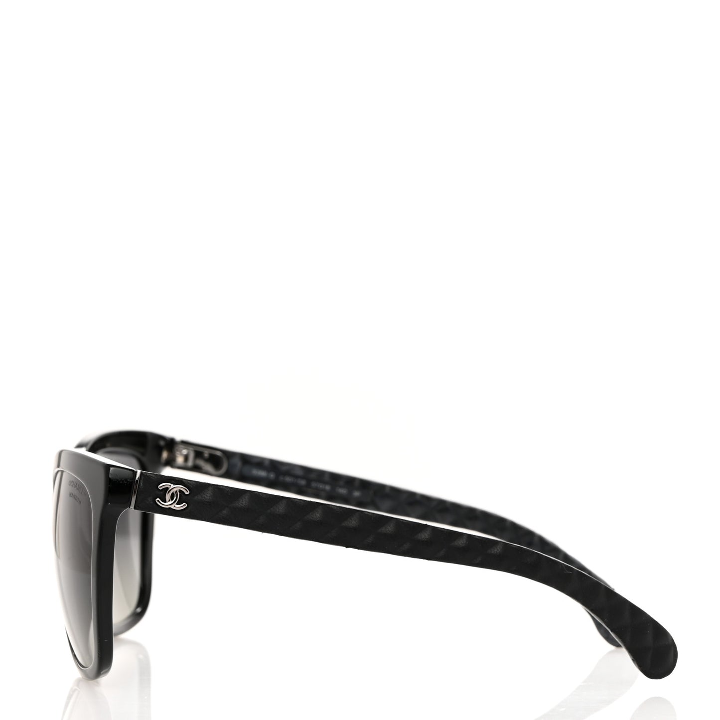Acetate Quilted Polarized Butterfly CC Sunglasses 5288-Q Black