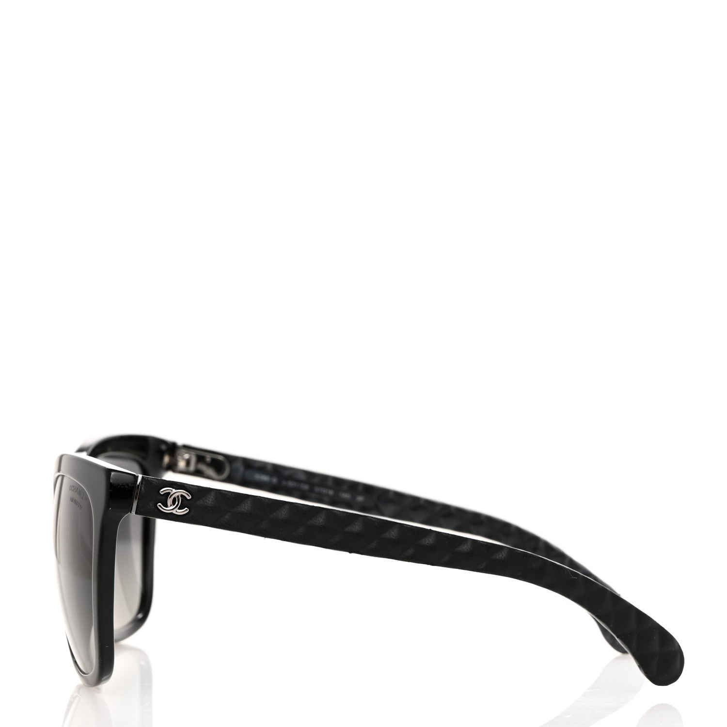 Chanel Acetate Quilted Polarized Butterfly CC Sunglasses 5288-Q Black 3 of 8