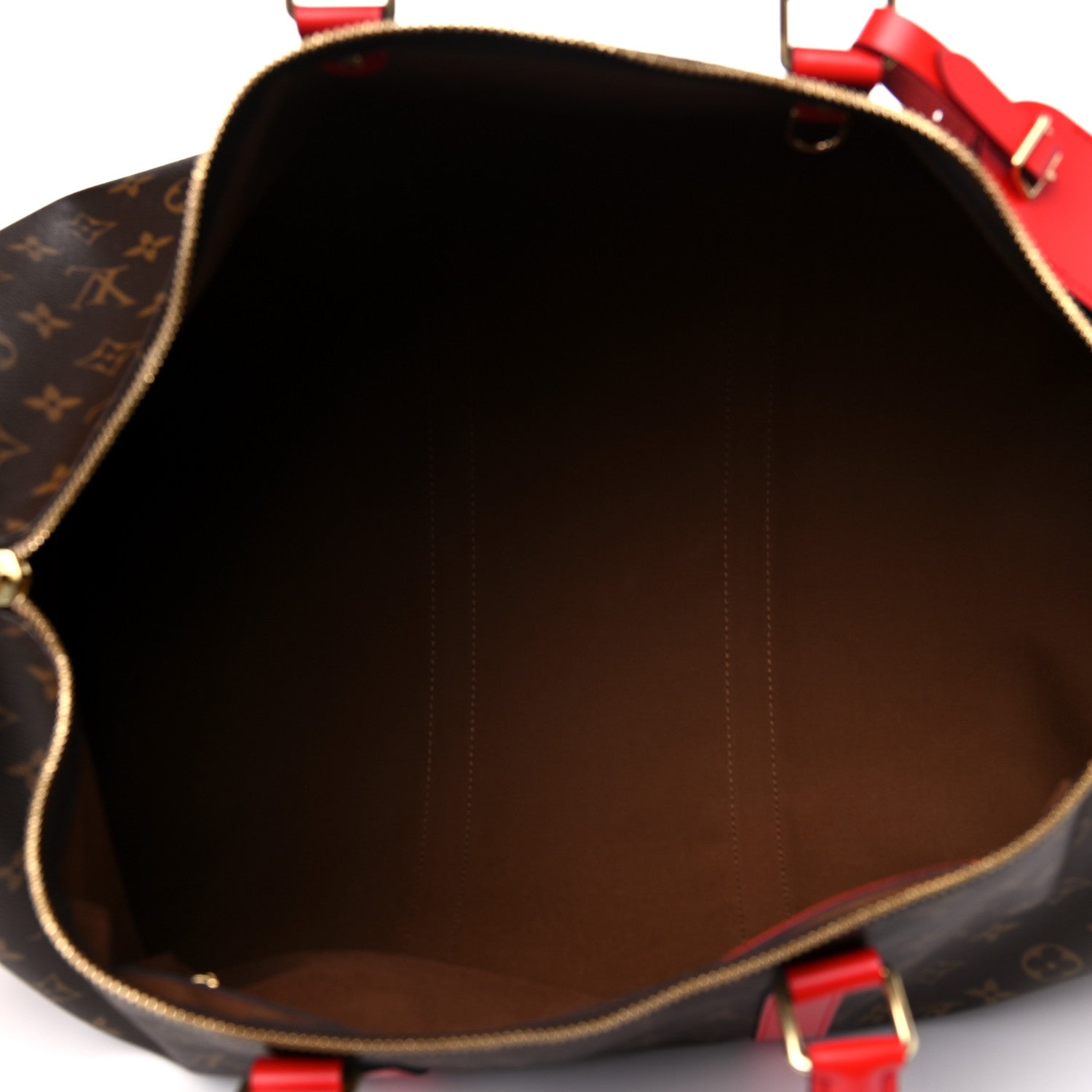 Louis Vuitton Calfskin Monogram Keepall Bandouliere 50 Coquelicot 8 of 10