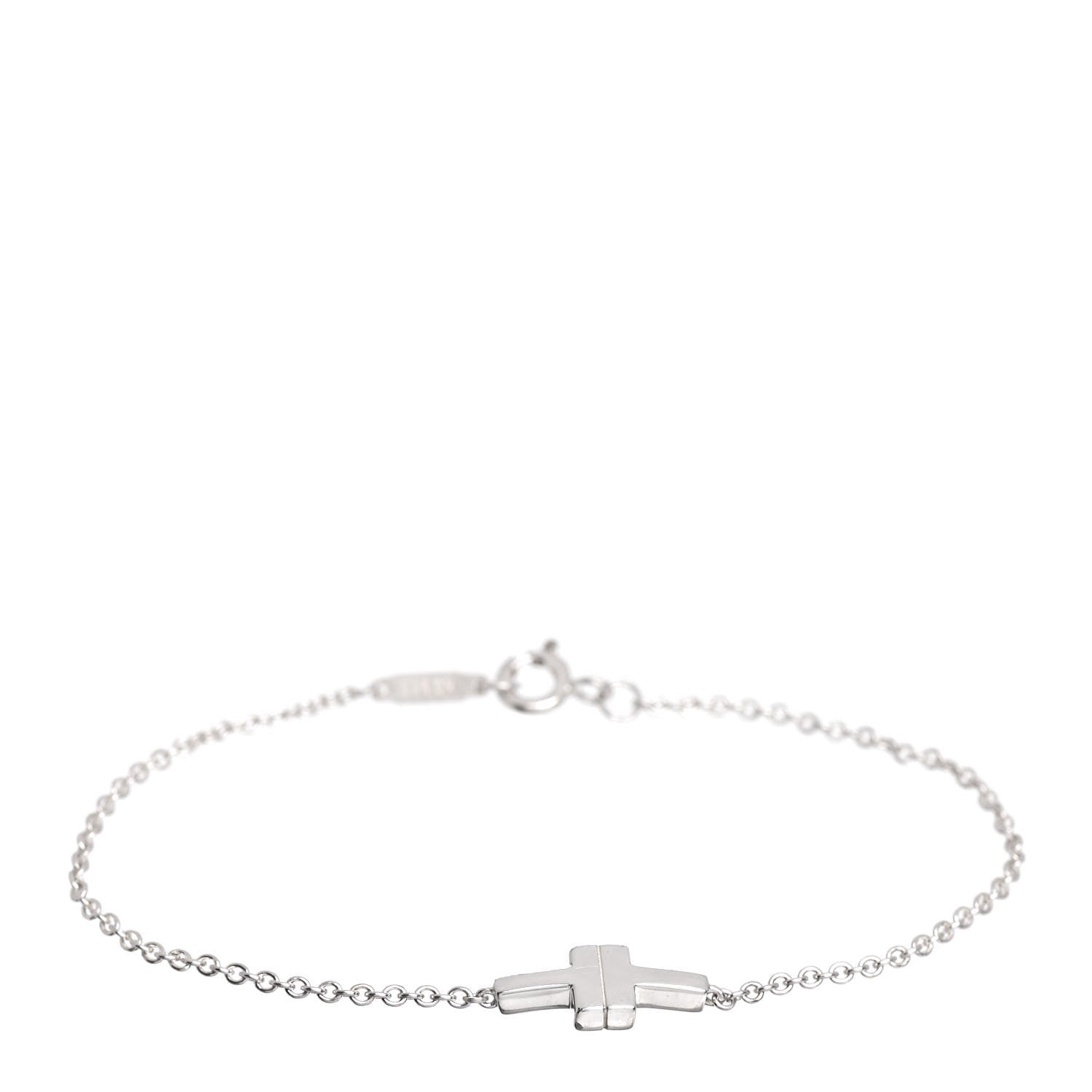 Tiffany Sterling Silver T Two Single Chain Bracelet 1 of 4
