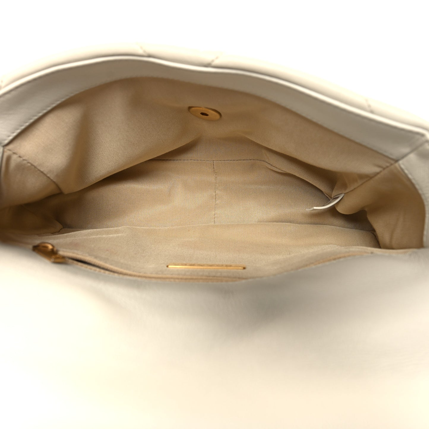 Goatskin Quilted Medium Chanel 19 Flap White